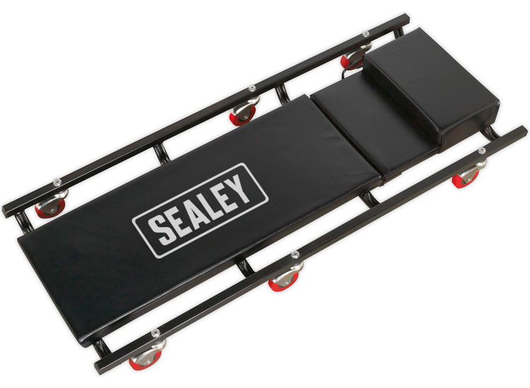 Sealey SCR74 Creeper 40" with Steel Frame, 6 Wheels &amp; Adjustable Headrest Deluxe American Style