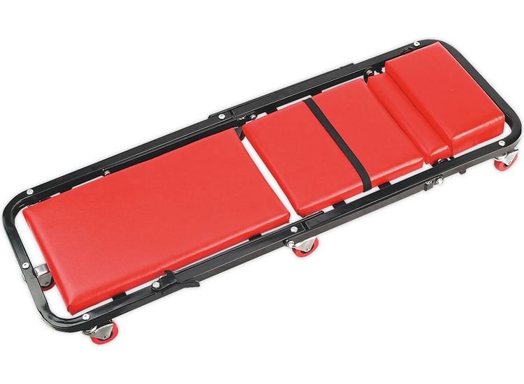 Sealey SCR79 Creeper/Seat Steel with 7 Wheels &amp; Adjustable Head Rest