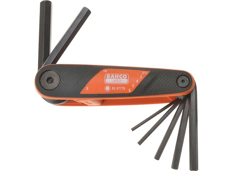 Bahco BE-9777B Hexagon Key Folding Set, 7 Piece