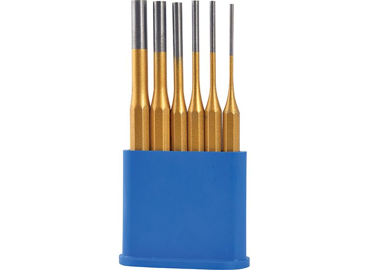 BlueSpot Tools Gold Pin Punch Set  6 Piece