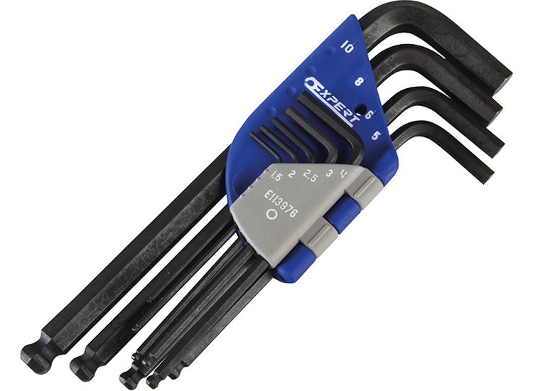 Expert Metric Ball End Hexagon Key Long Arm Set, 9 Piece