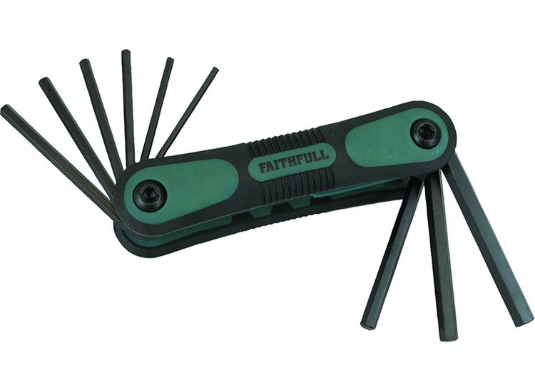 Faithfull Imperial Folding Hexagon Key Set, 9 Piece