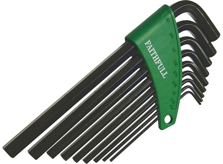 Faithfull Imperial Long Arm Hexagon Key Set, 9 Piece