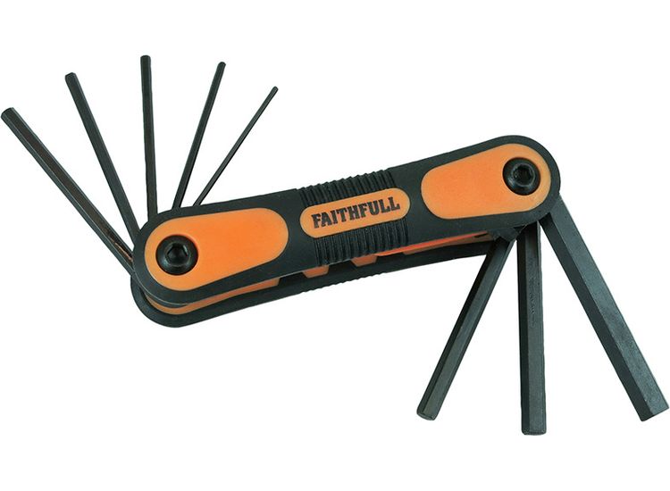 Faithfull Metric Folding Hexagon Key Set, 8 Piece
