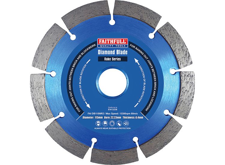 Faithfull Mortar Raking Diamond Blade 115 x 22mm