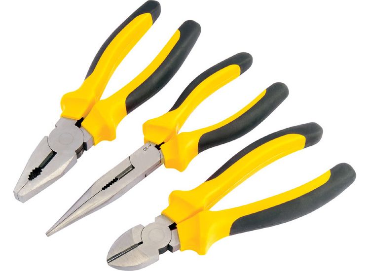 Draper 12522 DIY Series 190mm Heavy Duty Soft Grip Pliers Set with Soft Grip Handles (3 Piece)