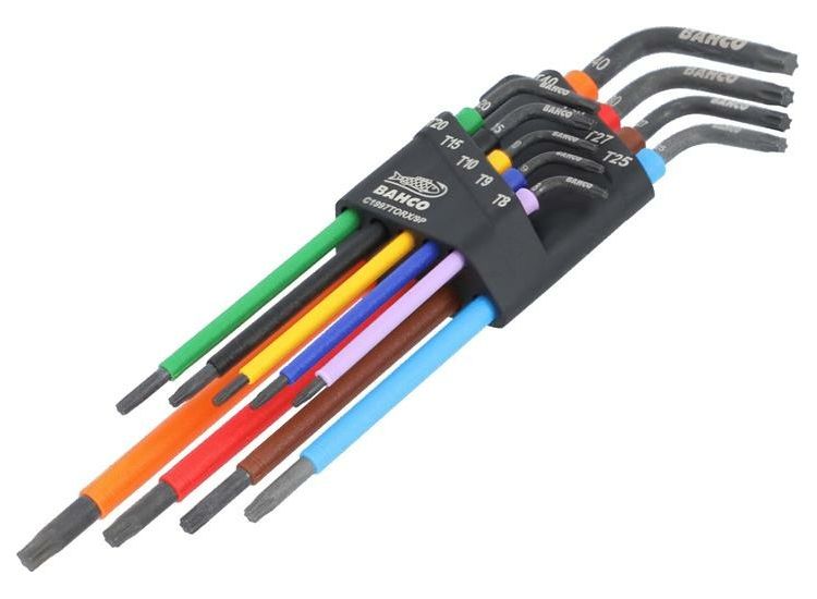 Bahco C1997TORX/9P Long TORX® Coloured L-Key Set, 9 Piece