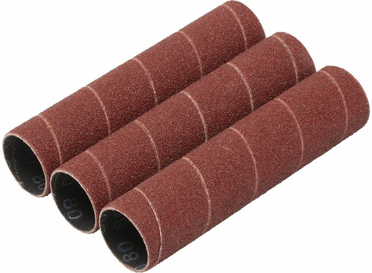 Draper 08403 Aluminium Oxide Sanding Sleeves, 25 x 115mm, 80 Grit (Pack of 3)