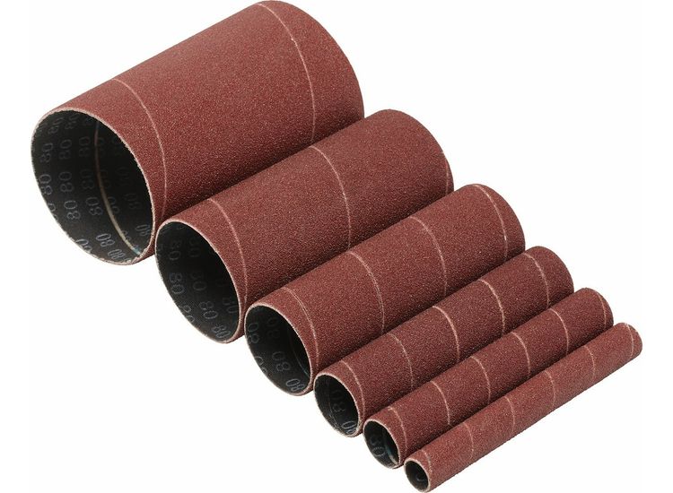 Draper 08407 Assorted Aluminium Oxide Sanding Sleeves, 115mm, 80 Grit (Pack of 6)