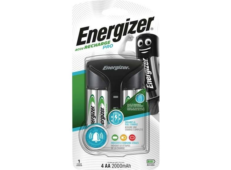 Energizer® Pro Charger plus 4 x AA 2000 mAh Batteries