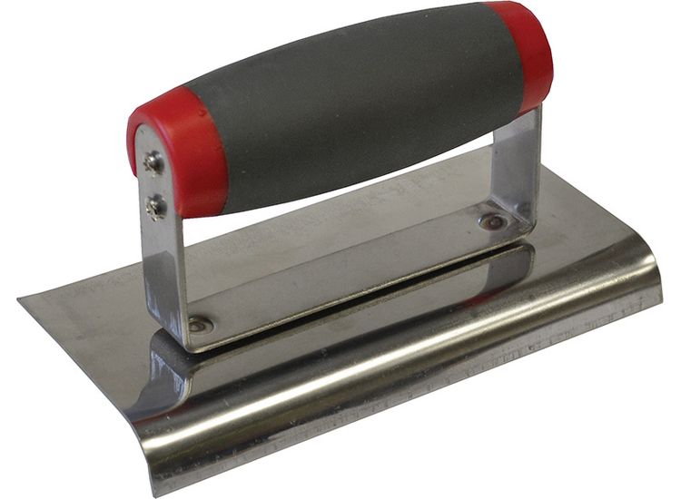 Faithfull Edging Trowel Soft Grip Handle 6 x 3in