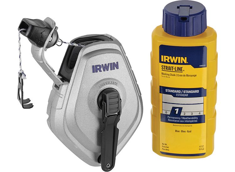 IRWIN® STRAIT-LINE® HPP Chalk Reel Set 30m &amp; Blue Chalk 113g