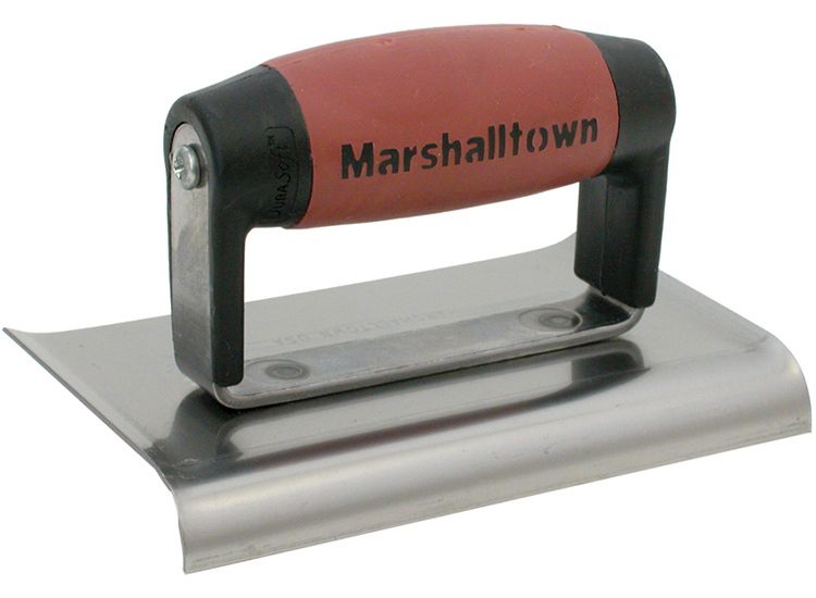 Marshalltown M136D Cement Edger Curved End DuraSoft® Handle 6 x 3in