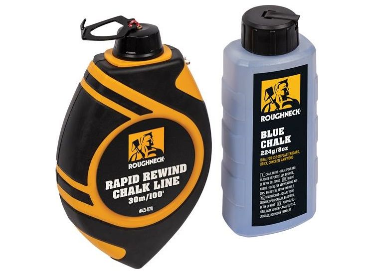 Roughneck Rapid Rewind Chalk Line Reel Set 30m