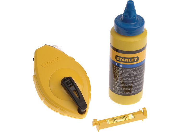 STANLEY® Chalk Line 30m, Blue Chalk &amp; Level