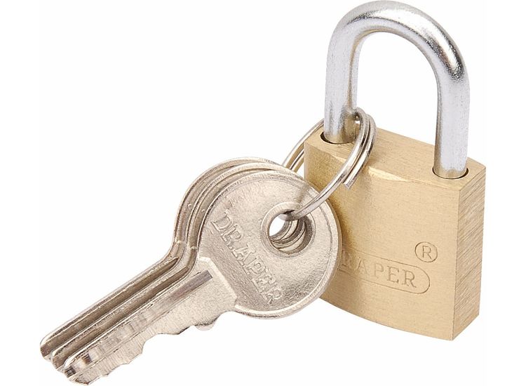 Draper 09520 DIY Series 20mm Brass Cylinder Padlock
