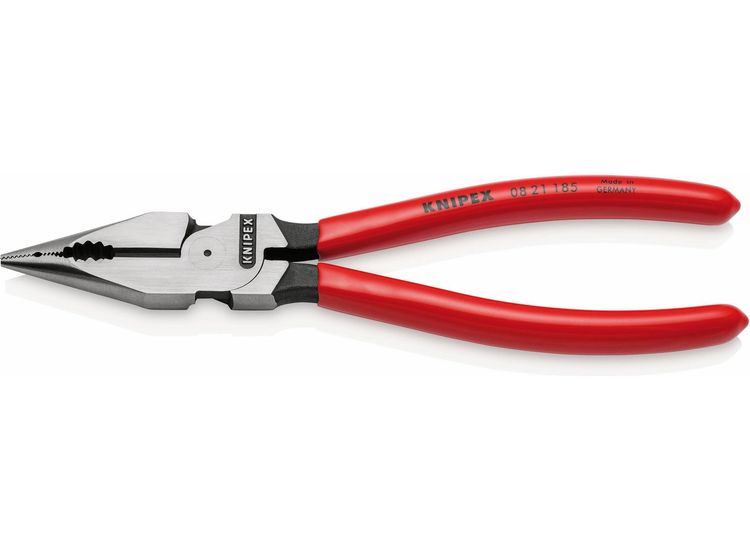 Draper 13177 KNIPEX 08 21 185 SB Needle-Nose Combination Pliers plastic coated black atramentized, 185mm