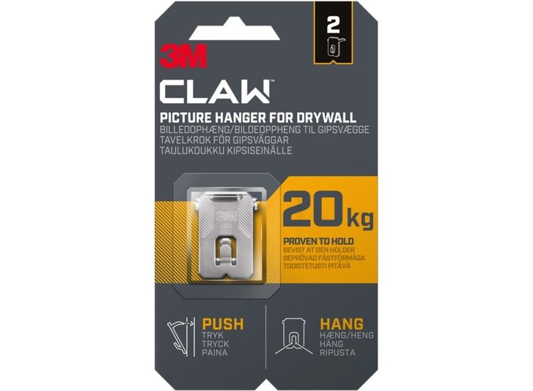 3M Claw CLAW20 Drywall Picture Hanger 20kg