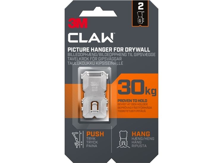 3M Claw CLAW30 Drywall Picture Hanger 30kg