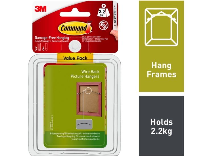 Command™ 7100109350 Wire-Backed Picture Hanger Value Pack