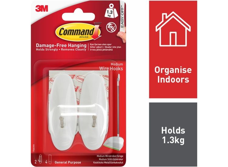 Command™ 7100117613 Medium Wire Hooks