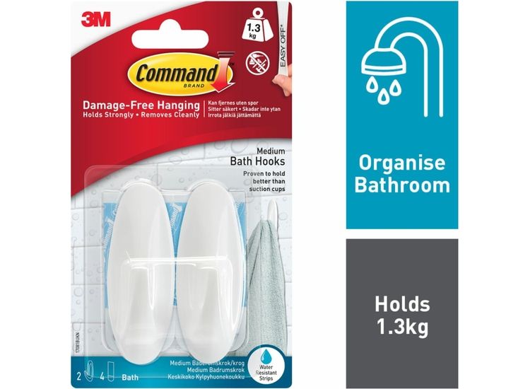 Command™ 7100119054 Bath Medium Designer Hooks