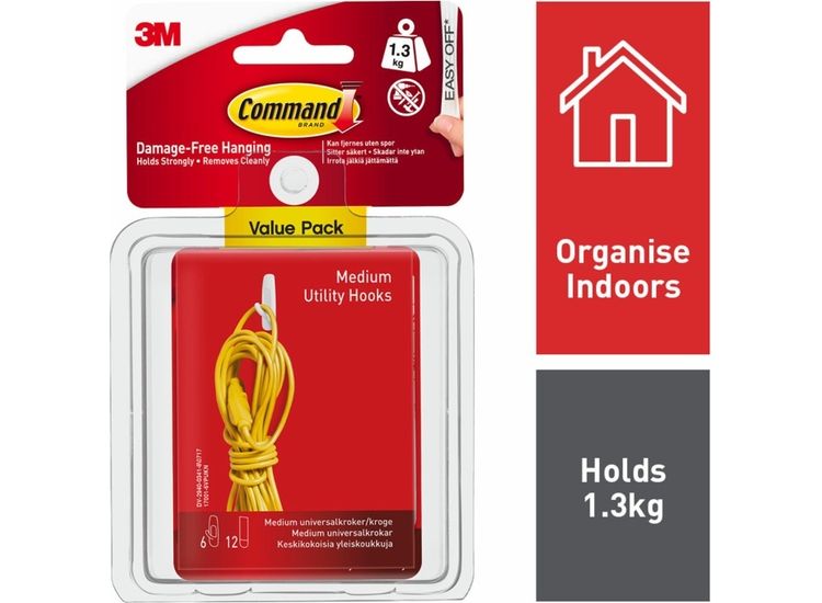 Command™ 7100119134 Medium Utility Hook Value Pack