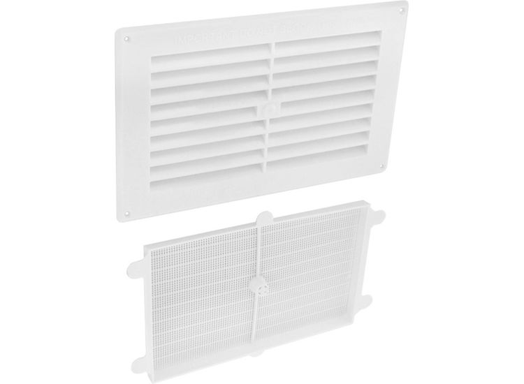 Securit Plastic Louvre Vent White