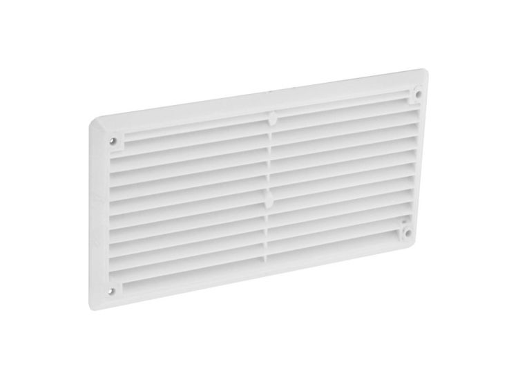 Securit S3256 Plastic Louvre Vent White Fixed Fly