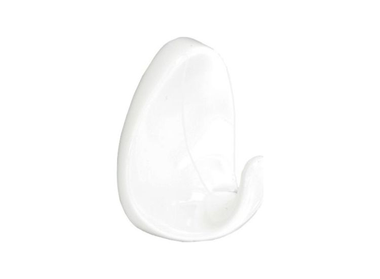 Securit S6355 Oval Self-Adhesive Hooks White (4)