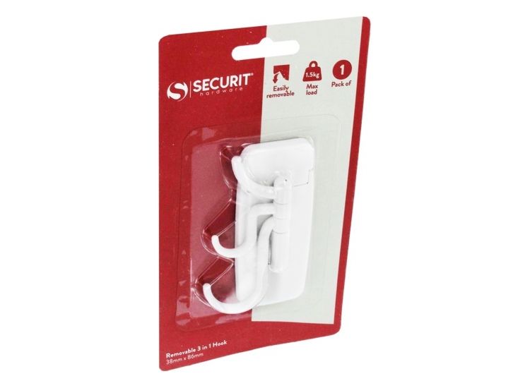 Securit S6497 Removable 3 In 1 Hook