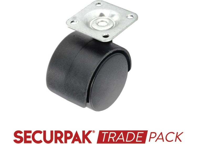 Securpak Trade Pack T11602 Twin Wheel Castors Plate 40mm