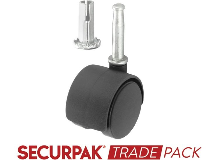 Securpak Trade Pack T11603 Twin Wheel Castors Stem 40mm