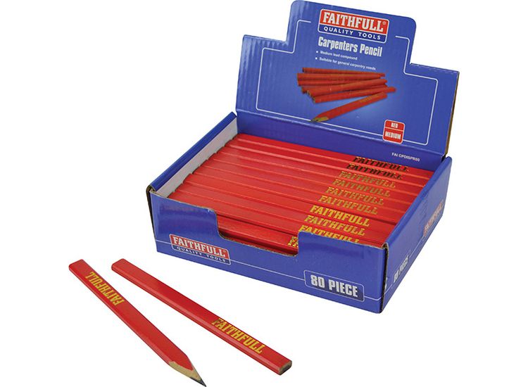 Faithfull Carpenter's Pencils Display