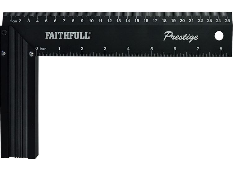 Faithfull Prestige Try Square Black Aluminium
