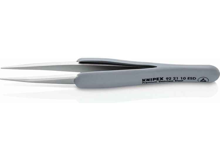 Draper 13193 KNIPEX 92 21 10 ESD Precision Tweezers with rubber handles ESD, 123mm