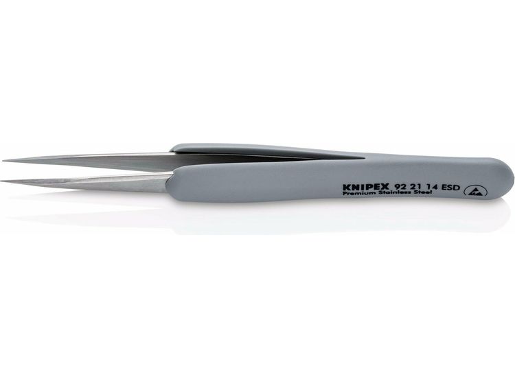 Draper 13206 KNIPEX 92 21 14 ESD Precision Tweezers with rubber handles ESD, 130mm