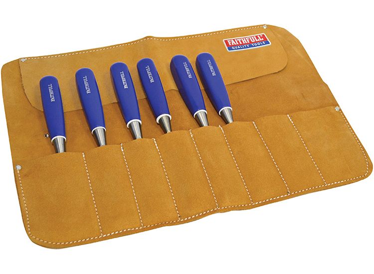 Faithfull Leather Chisel Roll 33 x 47cm