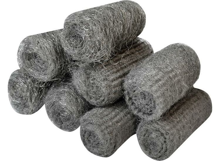 Faithfull Steel Wool, Assorted Grades 20g Rolls (Pack 8)