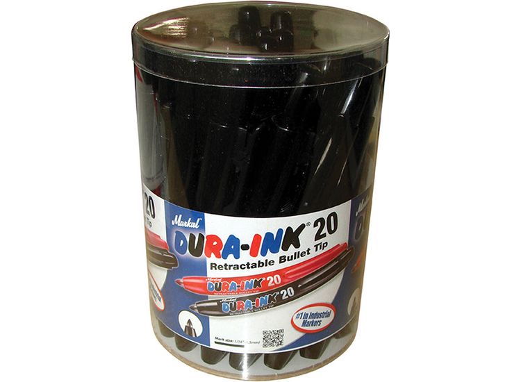 Markal DURA-INK® 20 Retractable Marker - Black (Tub 24)