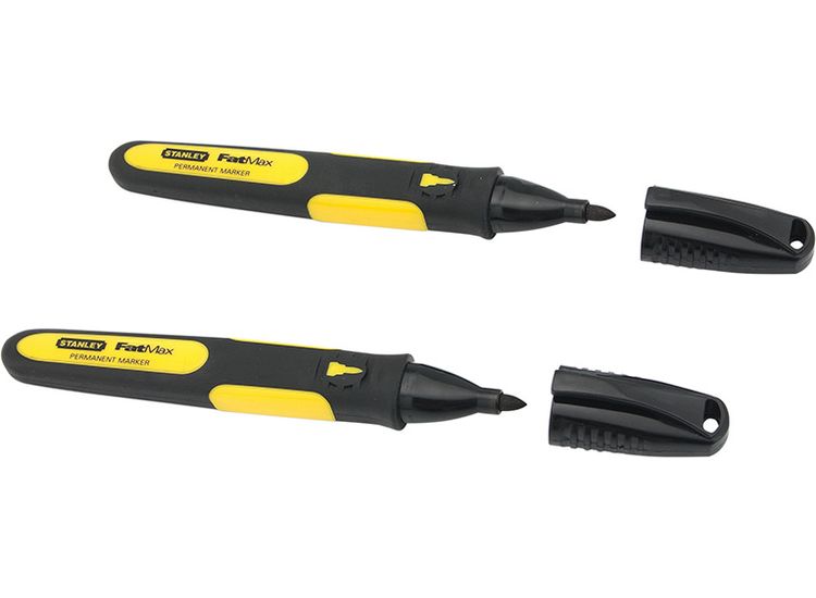 STANLEY® Fine Tip Marker Black (Pack 2)