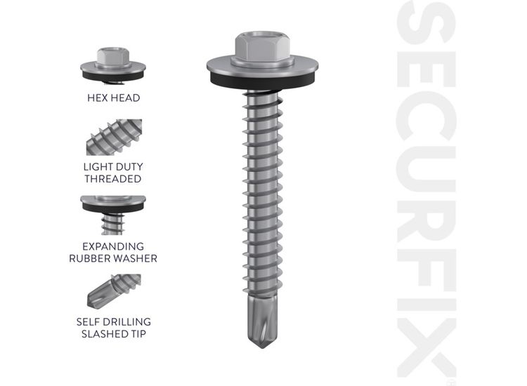 Securfix T11334C Self Drilling Roofing Screws