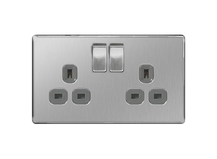 BG Switched Socket 2 Socket Double Pole