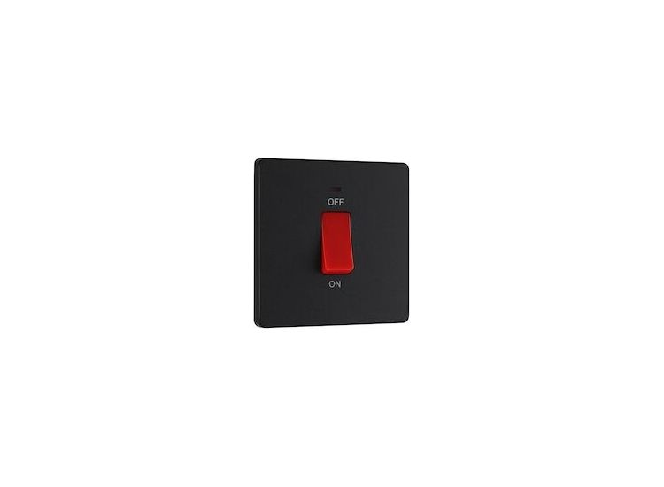 BG PCDMB74B-01 45a Dp Sqr/Cookr Swtch W/Led  Plstc
