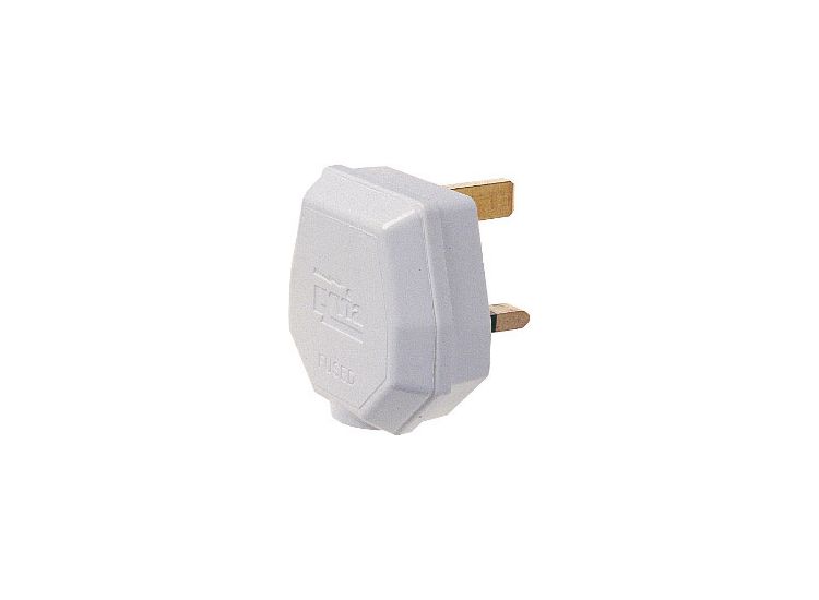 Dencon 1700 13A, 3 Pin Nylon Plug, Fused 13A to BS1363/A, White