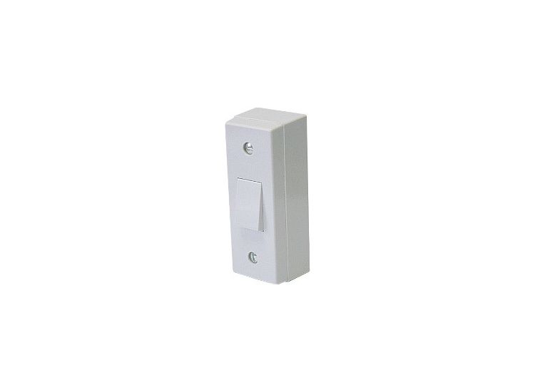 Dencon 4482K 6A, 1 Gang 2 Way Architrave Switch with Mounting Box