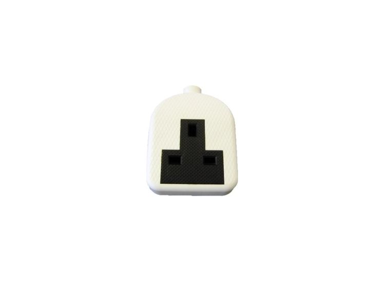 Dencon 9413WP 13A, Rubber Extension Socket White to BS1363/A