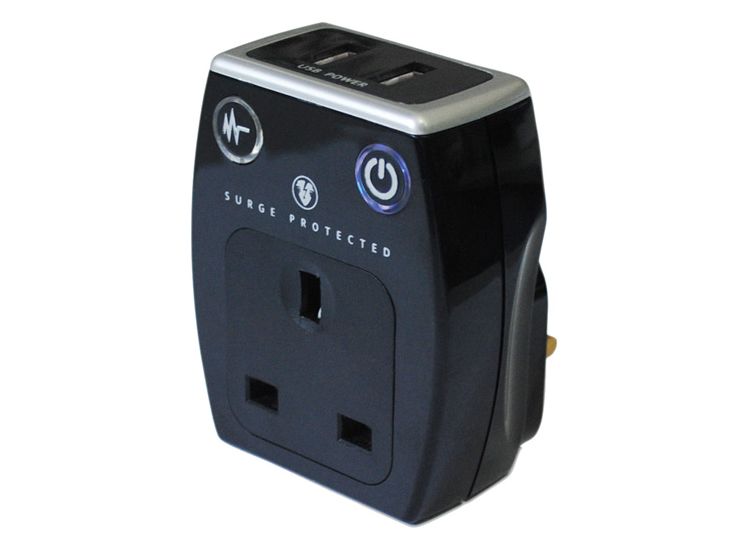 Matrix SRGAUSBPB3-MP Surge Adaptor With 2 USB Sockets