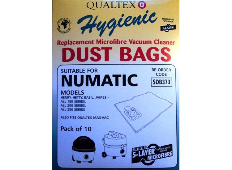 Numatic SDB373STV Henry AS200 Microfibre Bags