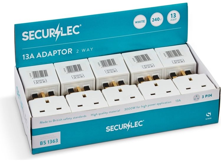 Securlec SL9030 13A, 2 Way Multiplug to BS1363/3